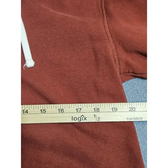 American Eagle Hoodie Mens Small Orange Sweatshirt Heavyweight Pouch Sweater - Picture 4 of 6